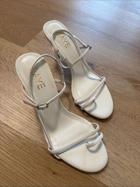 REVOLVE RAYE White Strappy Minimalist Heeled Sandals